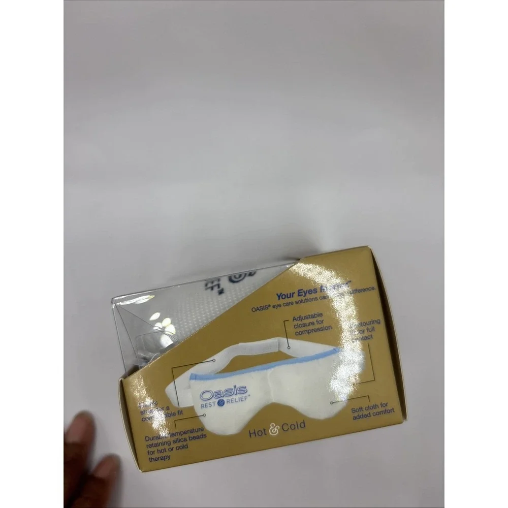OASIS Eye Mask Rest & Relief Hot & Cold Therapy Relief For Dry Eye Symptoms